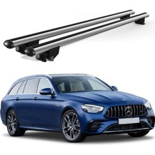 Today Auto Kanca Mercedes E Kombi W213 (2016 ve Sonrası) Uyumlu Gri Kilitli Ara Atkı 120CM Port Bagaj Tavan Barı