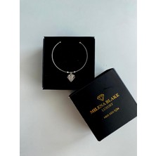 Milena Blake Gümüş Detaylı Elmas Taşlı Bileklik