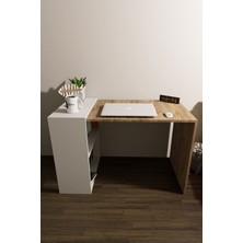 Mirobi Amisos Çalışma Masası Kitaplıklı Ofis Masası Atlantik