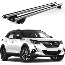 Today Auto Kanca Peugeot 2008 (2020 ve Sonrası) Uyumlu Gri Kilitli Ara Atkı 120CM Port Bagaj Tavan Barı