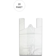 Royaleks Beyaz Hışır Atlet Poşet Mini Boy 22X31 cm 20 Paket Takriben 10.000 Adet