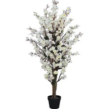 Rüzgar Yapay Çiçekçilik 145 cm Beyaz Bahardali Ağacı