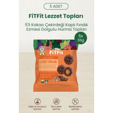 Fitfit Doğal Içerikli Lezzet Topları Kakao Çekirdeği Kaplı Fındık Ezmesi Dolgulu Hurma Topları 36GX5