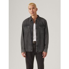 Levi's Erkek Relaxed Western Siyah Kot Gömlek - A1919-0062