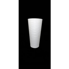 Rüzgar Yapay Çiçekçilik 80X40X40 Beyaz Saksı