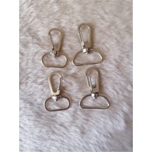 Orhan Çanta 10 Adet 2,5 Cm Makrome Kanca Anahtarlık Gümüş