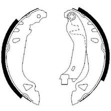 Bosch 0986487250 Pabuçlu Fren Balatasi 180X30 mm Fıat-Lancıa Dedra Berlina Dedra Station Wagon Delta Punto 93 Punto 97 Punto Van 97 Tempra Tipo 87 Tipo 93 Y 5888433-5890500-5888433-5890500