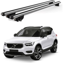Today Auto Kanca Volvo XC40 (2018 ve Sonrası) Uyumlu Gri Kilitli Ara Atkı 120CM Port Bagaj Tavan Barı