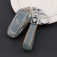 Ramm Tesla Model Y Model 3 Anahtar Kartı Kordonlu Muhafaza Kabı Gri