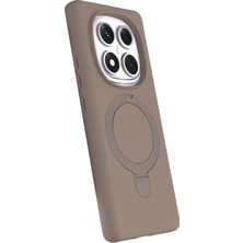 Zemira Newface Xiaomi Redmi Note 14 Pro 4g Regal Magsafe Standlı Kapak - Çöl Titanyum