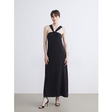 Lc Waikiki Yeni Sezon Halter Yaka Büzgülü Elbise