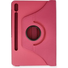 Zemira Newface Samsung Galaxy T860 Tab S6 10.5 Kılıf 360 Tablet Deri Kılıf - Pembe