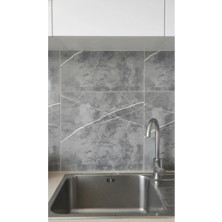 Moresun Buğz 30X30 Antrasit Mermer Desenli Duvar Sticker