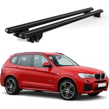 Today Auto Kanca Bmw X3 (2010-2017) Uyumlu Siyah Kilitli Ara Atkı 120CM Port Bagaj Tavan Barı