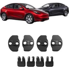 Ramm Tesla Model Y - Model 3 Kapı Kilidi Koruma Kapakları - Mat Siyah - 4 Adet Set