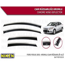 Cam Rüzgarlığı Niken Kromlu Ford Focus 3 2012-2019 4lü
