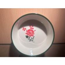 Kachkırhome Seramik Kase Tabak Gül 15CM Çapında 5cm Yüksekliktedir Servis Tabagı Sunum