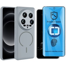 Vendas Xiaomi 14 Ultra Kılıf M-Safe Şarj Özellikli Zore Meta Kapak + Polymer Nano Ekran Koruyucu