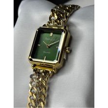 Ferrucci FC03586M.02 Altın Renk-Yeşil Kadran-Bileklik Model 24 mm Kadın Kol Saati
