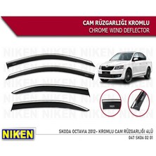 Cam Rüzgarlığı Niken Kromlu Skoda Octavia 2012-> 4lü