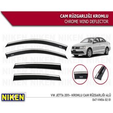 Cam Rüzgarlığı Niken Kromlu Vw Jetta 2011-> 4lü