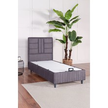 Kilim Mobilya Premium Bamboo Sleepy Baza Başlık Gri Ikili Set (Yatak Dahil Değildir)