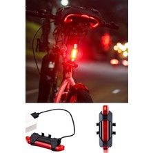 Privo Bisiklet Arka Stop Uyarı Ikaz Işığı Şarjlı 4 Modlu Bisiklet Stop Lambası Su Geçirmez Güvenlik Işığı