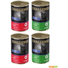 Chllnge 6'lı Mix Paket Kedi Konservesi (6 x 400 Gr)