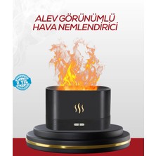 Flamex LED Işıklı Buhar Makinesi Alev Efektli Kumandalı Oda Nemlendirici