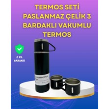 Flamex Çelik Termos Bardak Seti | 500 ml Kapasite, Kaymaz Taban, Hediye Kutulu