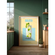 Fuart.Co Pırıltılı Mojito Dijital Baskı Poster (Çerçevesiz) Kofu