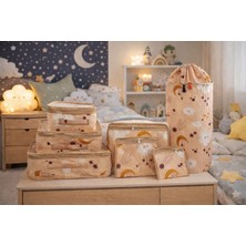 Mor Bebe 6'lı Bavul Valiz Içi Düzenleyici Çok Amaçlı Organizer ve Bebek Kirli Çamaşır Sepeti Oyuncak Sepeti