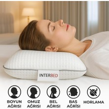 İnterbed Ortopedik Visco Jel Yastık Viskon Kılıflı 60X40X15CM