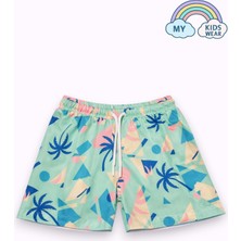 My Kids Wear Erkek Çocuk Desenli Deniz Şortu 3-16 Yaş 12416