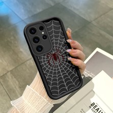 Hontinga Samsung Galaxy S23 Ultra S23 Fe 5g Uyumlu Telefon Kılıfı Düşüme Önleyici Basitlik Anti Düşme Kamera Korumali Spider Man Darbe Önleyici Siyah Desen Ince Yumuşak Silikon Telefon Kılıfı K2-0053
