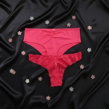 Bonbon Kadın 2 Li Dantelli Slip Hipster Külot Set BB2155