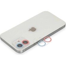 Genel Tedarik iPhone 12 Mini Renkli Kamera Lens Koruma Cam - PEMBE-MAVI-(5796) - EMTHBA4911-4090
