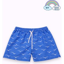My Kids Wear Erkek Çocuk Desenli Deniz Şortu 3-16 Yaş 12414