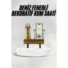 Tuba Toptaş Hediyelik Kum Saati Retro Dekoratif Deniz Feneri Kum Saati