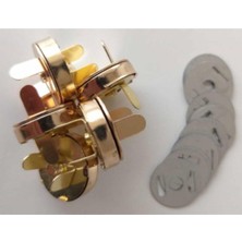 Orhan Çanta Örgü Çantaya Mıknatıslı Çıtçıt Light Gold 10’lu Paket