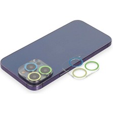 Genel Tedarik iPhone 12 Pro Renkli Kamera Lens Koruma Cam - YEŞIL-SARI-(5796) - EMTHBA4449-5253