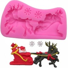 Pozitif Silikon Kalıp  Noel Baba Kızağı HG-567
