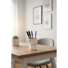 Alvina Atölye Karton Bardak Kalemlik - Buruşuk Bardak Mini Çiçek Saksısı - Ofis ve Ev Için Dekoratif Kalemlik Obje