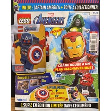 LEGO Marvel Avengers Aylık Dergi- Captan America Metal Kutu - Fransızca