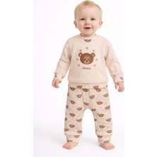 Love Giyim Ayıcık Desenli Iki Iplik Takım