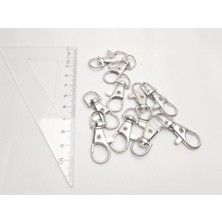 Orhan Çanta Gümüş Renkte Paris Kancası, Anahtarlık 1 Poşette 10 Adet