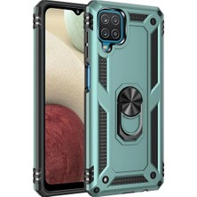 Zemira Newface Samsung Galaxy A22 Kılıf Sofya Yüzüklü Silikon Kapak - Yeşil