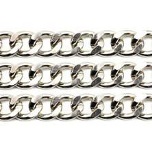 Orhan Çanta Künye Isimlik Zincirleri Gümüş Alüminyum Çanta ve Takı Zinciri 10 mm 1 Metre