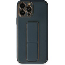 Zemira Newface Iphone 13 Pro Kılıf Coco Deri Standlı Kapak - Mavi