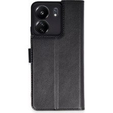 Zemira Newface Xiaomi Redmi 13C Kılıf Trend S Plus Kapaklı Kılıf - Siyah